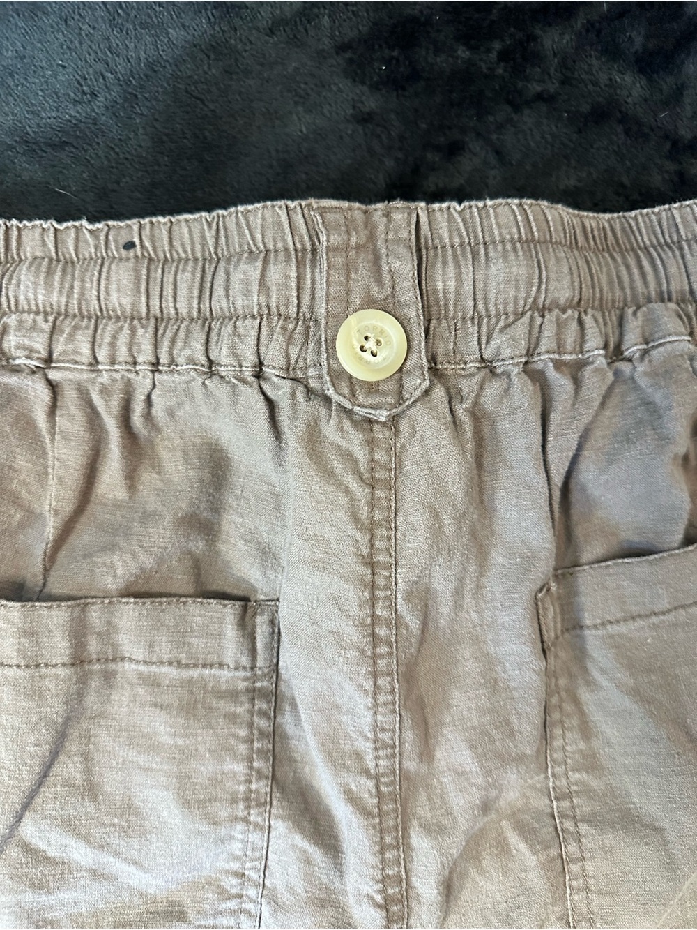 Torrid Taupe Linen Blend Drawstring Shorts Size 16 Relaxed Casual Summer - Picture 12 of 12